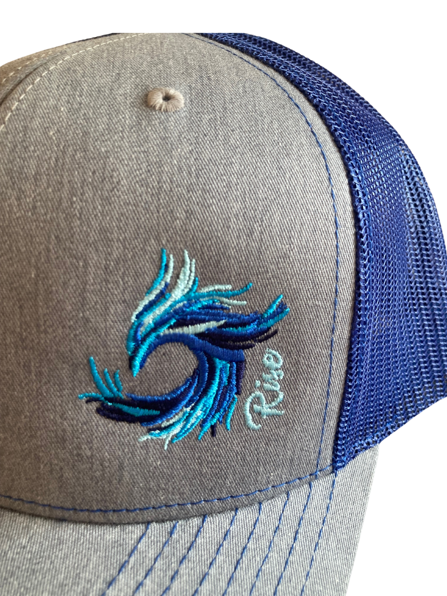 Heather Grey/Royal Blue Trucker Hat