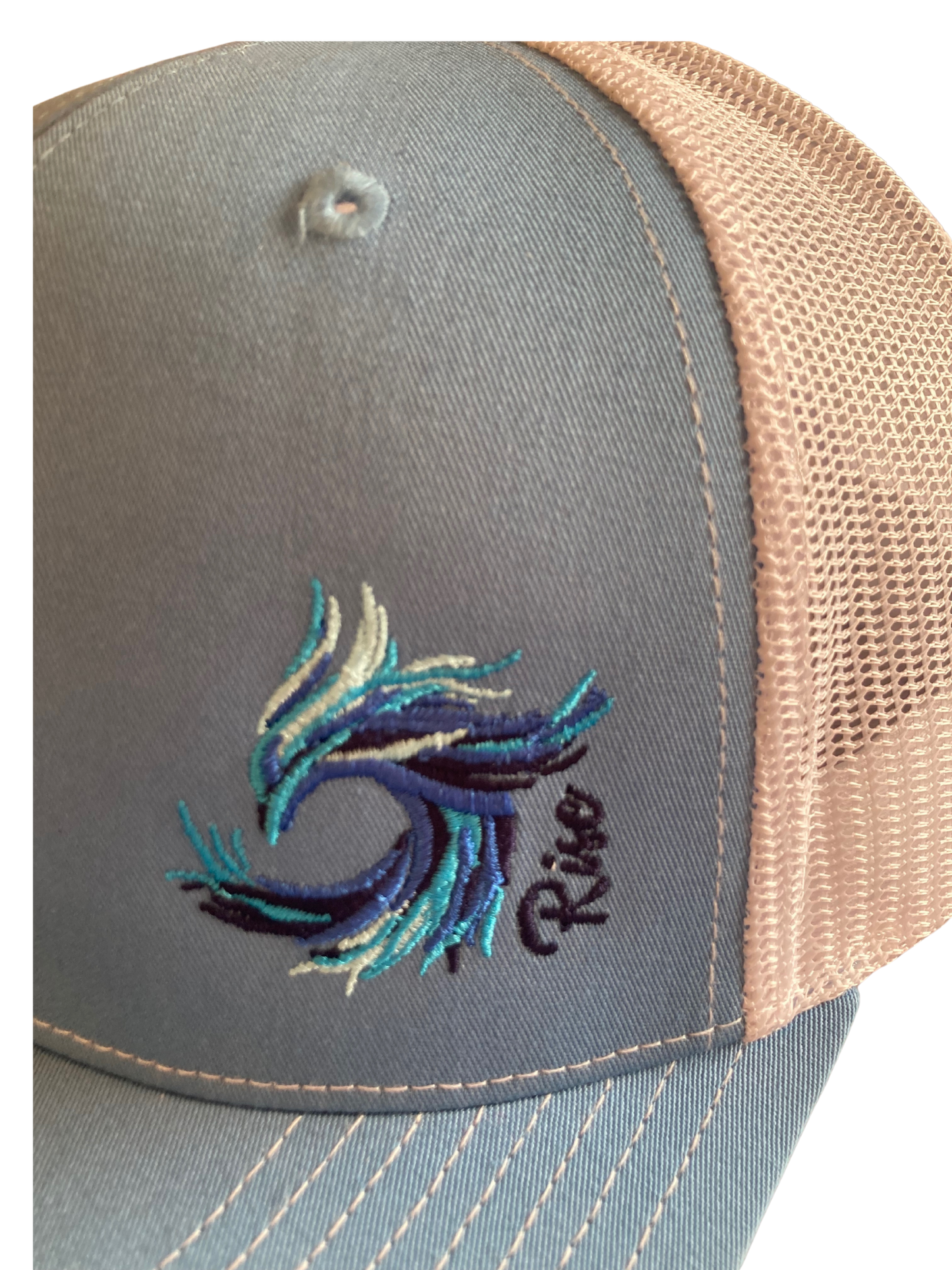 Columbia Blue/White Trucker Hat