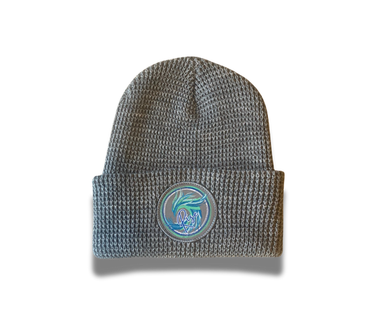 Heather Grey Waffle Knit Beanie
