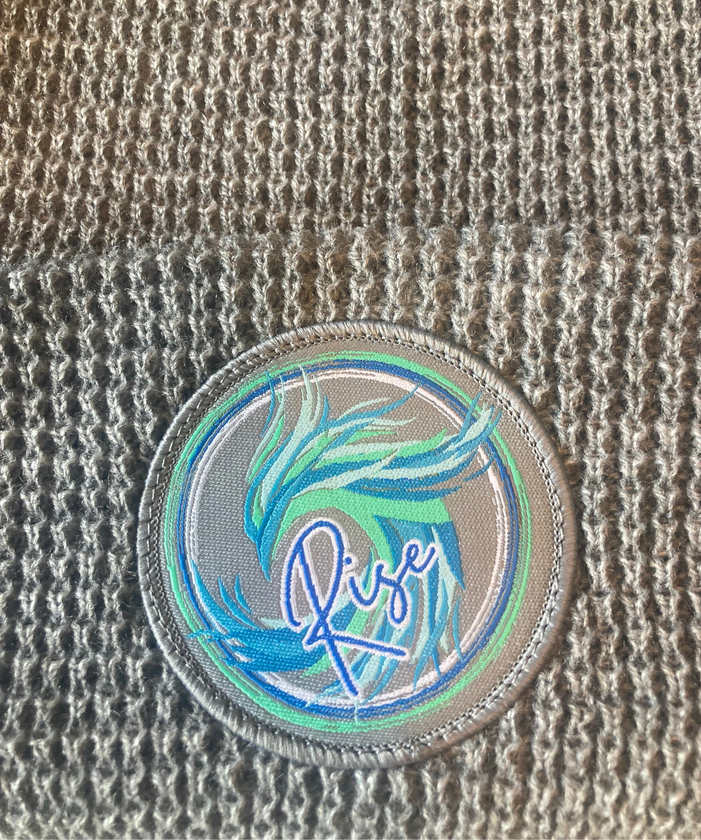 Heather Grey Waffle Knit Beanie