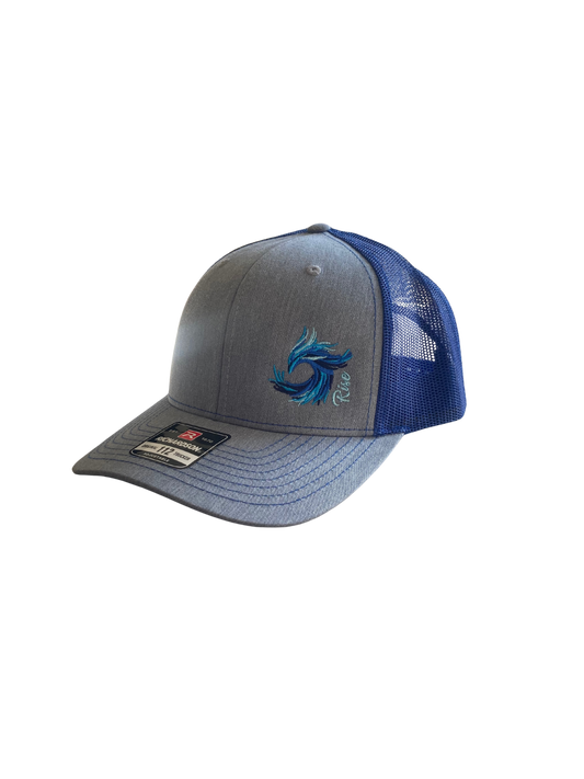 Heather Grey/Royal Blue Trucker Hat